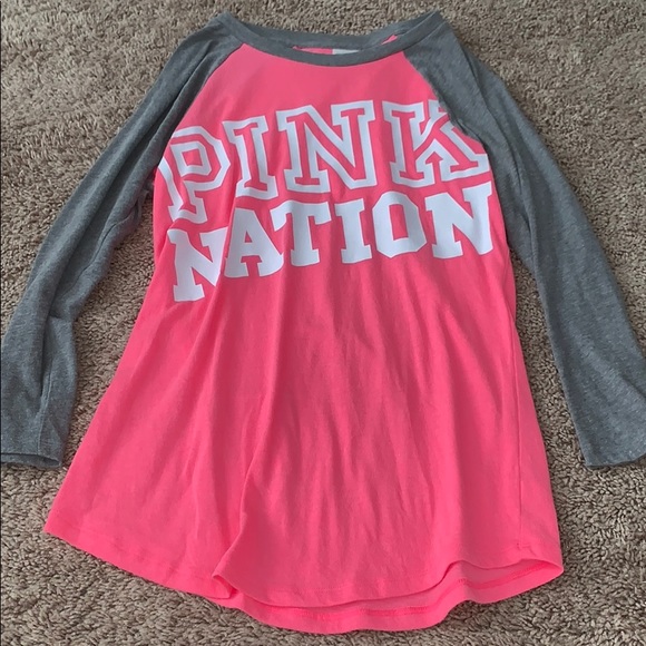 PINK Victoria's Secret Tops - Victoria’s Secret PINK Baseball Tee
